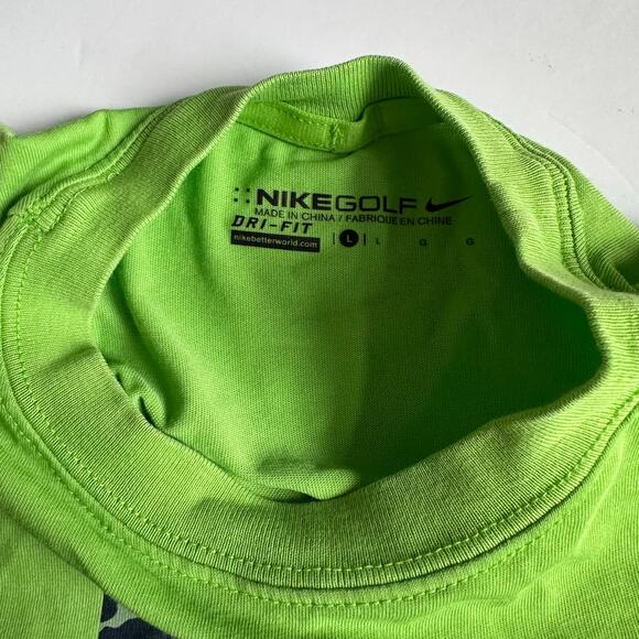 Nike Golf Green Camo Logo Short Sleeve Tee - Boys L - Picture 3 of 3
